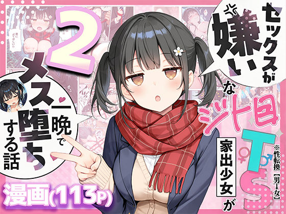 セックスが嫌いなジト目TS家出少女を一晩でメス堕ちさせた話2〜亀甲縛り露出セックスで性欲覚醒編〜 パッケージ画像