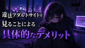 違法アダルトサイトを見ることの具体的なデメリット