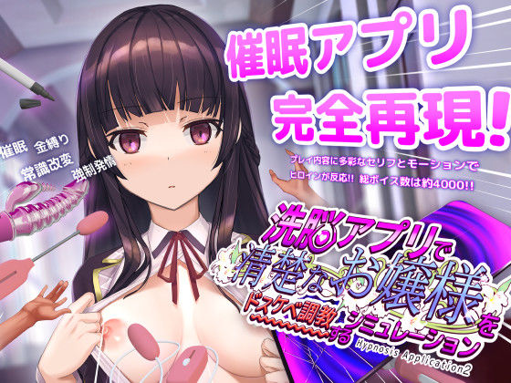 洗脳アプリで清楚なお嬢様をドスケベ調教するシミュレーション パッケージ画像